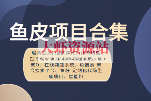 鱼皮项目合集（服务器入门&搭建代码托管和监控平台、鱼泡-伙伴匹配系统、鱼皮OJ-在线判题系统、鱼搜索-聚合搜索平台、鱼籽-定制化代码生成项目、智能bi   ）