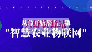 从0开始用Java做智慧农业物联网