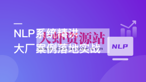 NLP系统精讲与大厂案例落地实战,吃透内容理解体系
