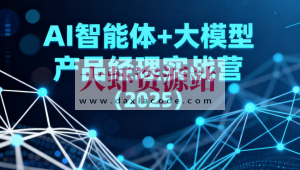 AI智能体+大模型产品经理实战营（2025）