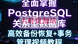 全面掌握PostgreSQL关系型数据库 高效备份恢复+事务管理视频教程