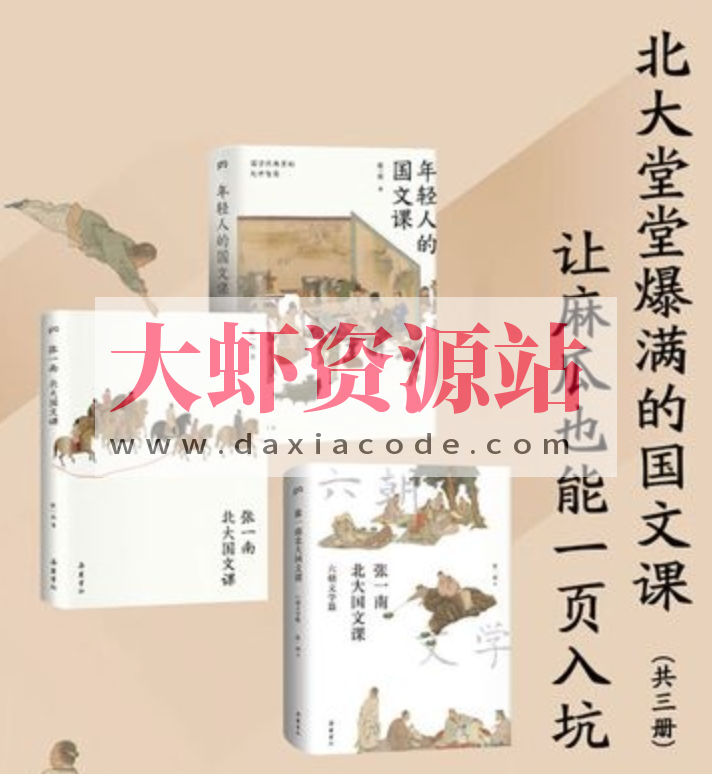 北大堂堂爆满的国文课：让麻瓜也能一页入坑（全3册）