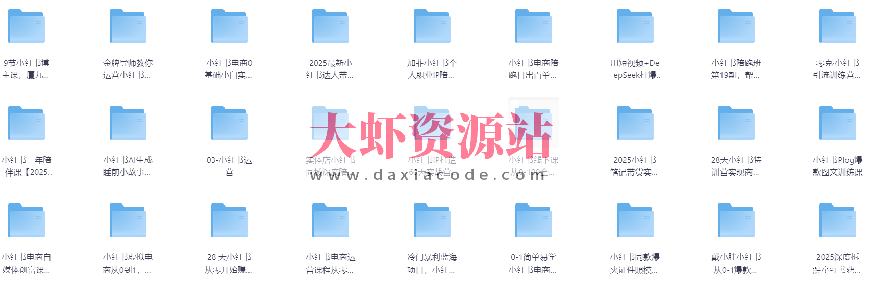 59部小红书教程集合【AI项目、虚拟项目、电商等】