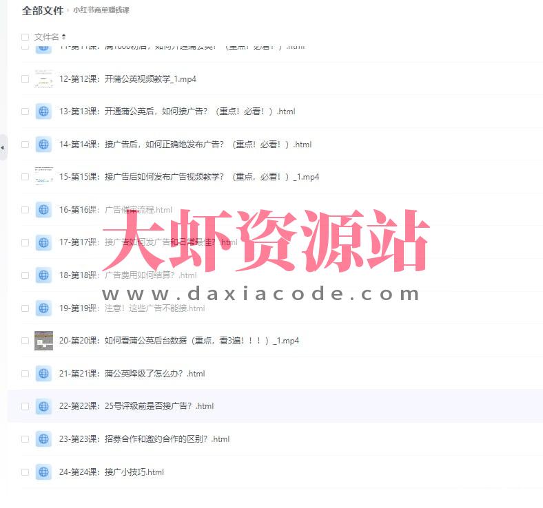 小红书商单赚钱课