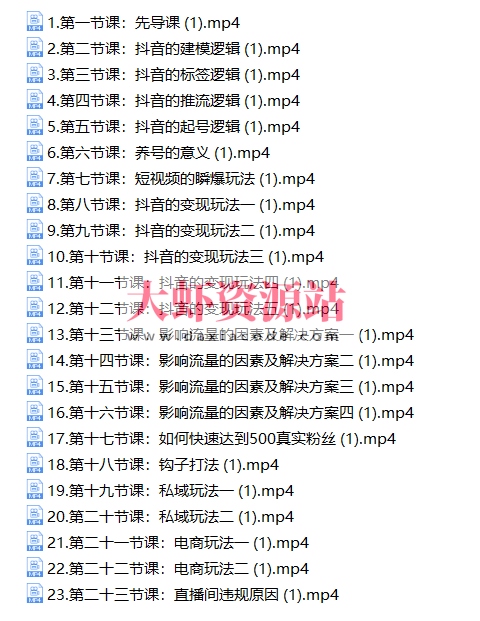 抖音流量认知课，短视频+直播+私域